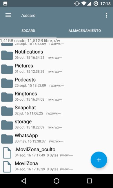 hidden files on android